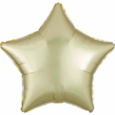 19 Inch Satin Luxe Pastel Yellow Star
