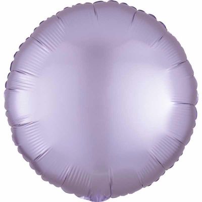18 Inch Satin Luxe Pastel Lilac Circle Foil