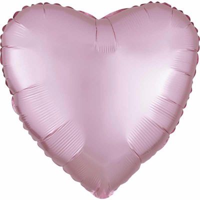 18 Inch Satin Luxe Pastel Pink Heart Foil