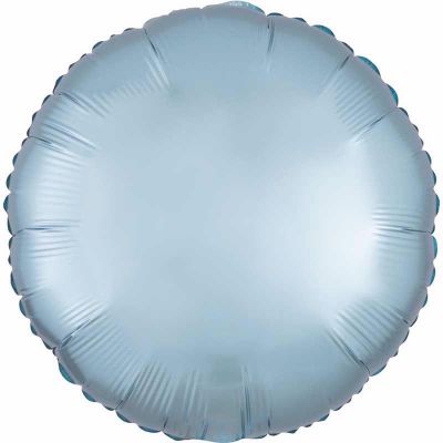 18 Inch Satin Luxe Pastel Blue Circle Foil