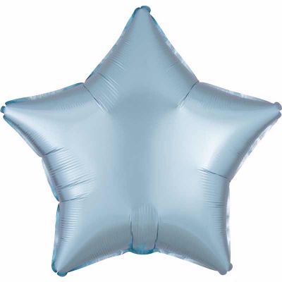 19 Inch Satin Luxe Pastel Blue Star Foil