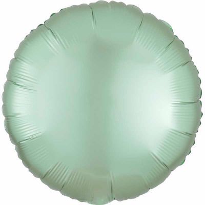 18 Inch Satin Luxe Mint Green Circle Foil