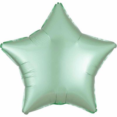 19 Inch Satin Luxe Mint Green Star Foil