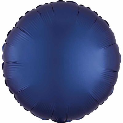 18 Inch Satin Luxe Navy Circle Foil