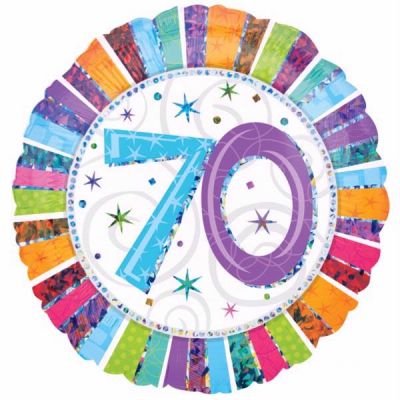 18 Inch Radiant 70th Birthday Foil Balloon