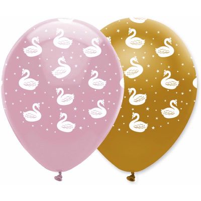  12 Inch Stylish Swan Latex Balloons (pack quantity 6) 