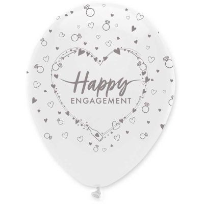  30cm Happy Engagement Balloons (pack quantity 6) 