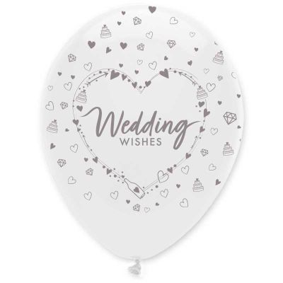  30cm Wedding Wishes Balloons (pack quantity 6) 