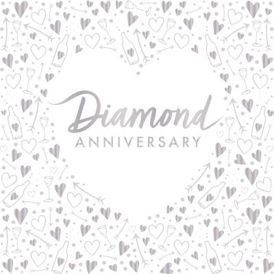  Diamond Anniversary 33cm Napkins (pack quantity 16) 