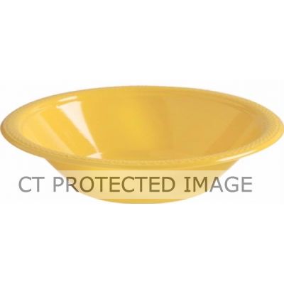  355ml Yellow Plastic Bowls (pack quantity 20) 