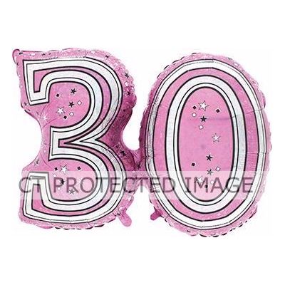 28 Inch 30th Pink Foil Balloon