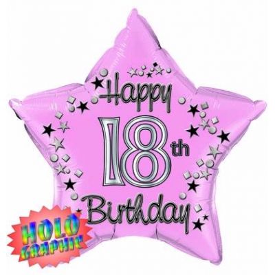 22 Inch 18th Pink Foil Balloon