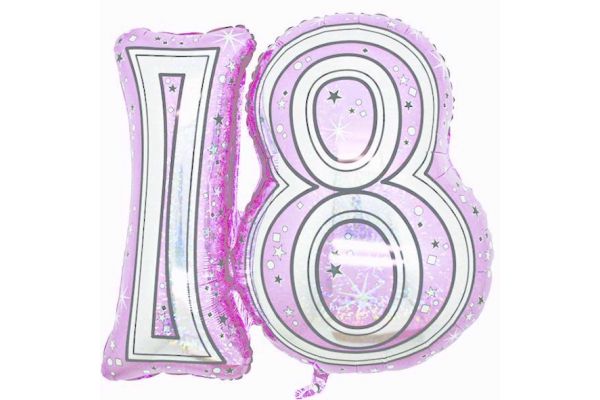 28 Inch 18th Pink Foil Balloon