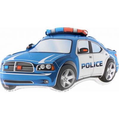 Blue Police Car Shaped Foil Balloon