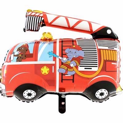 Fire Engine Shaped Foil Balloon