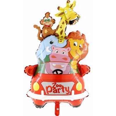 Zoo Party Shaped Foil Balloon