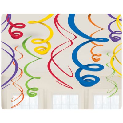 55cm Hanging Swirl Decorations