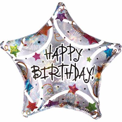18iin Happy Birthday Stars Foil