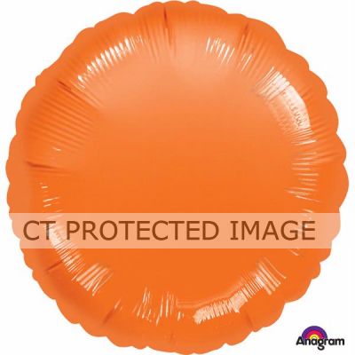 18 Inch Metallic Orange Circle Foil