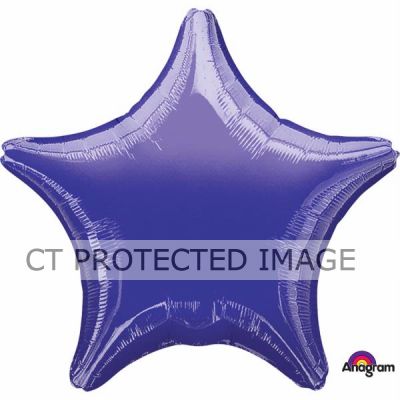 19 Inch Metallic Purple Star Foil