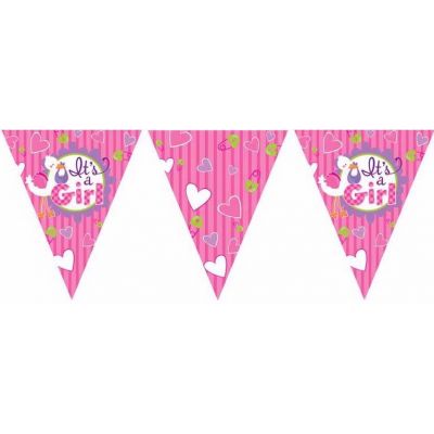 Its A Girl Flag Bunting
