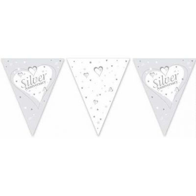 3.7m Silver Anniversary Flag Bunting