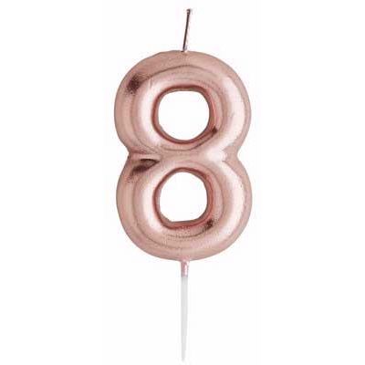 Rose Gold Number8 Candle