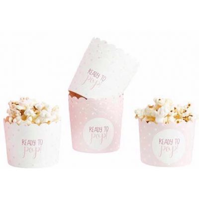  Ready To Pop Pink Paper Cups (pack quantity 10) 