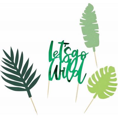 Tropical Card Cake Topper Set