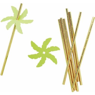  Paper Palm Leaf Straws (pack quantity 24) 
