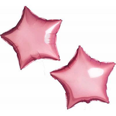  24 Inch Pink Foil Star Balloons (pack quantity 2) 
