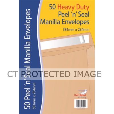 Hd Manilla Peel N Seal Envelopes (pack quantity 50)