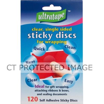 25mm Clear Sticky Discs Clear