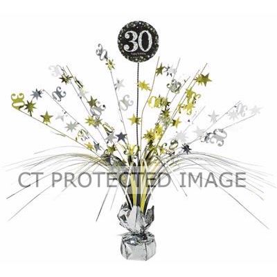 30th Gold Sparkles Centrepiece Spray