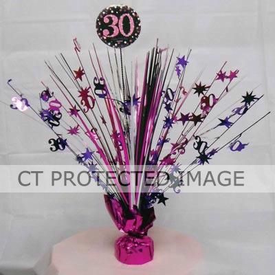 30th Pink Sparkles Spray Centrepiece