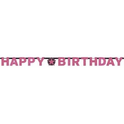 Birthday Pink Sparkles Letter Banner