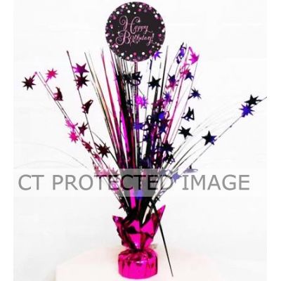 Birthday Pink Sparkles Centrepiece