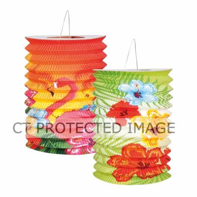  16cm Hibiscuss Lanterns (pack quantity 2) 