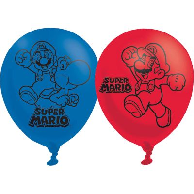  27.5cm Mario Bros Balloons (pack quantity 6) 