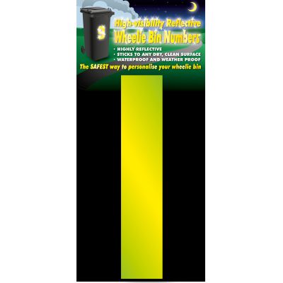 No.1 Yellow Hi Vis Wheelie Bin Sticker