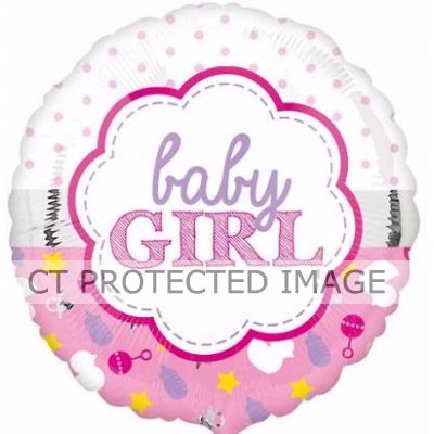 Baby Girl Scallop 18 Inch Foil