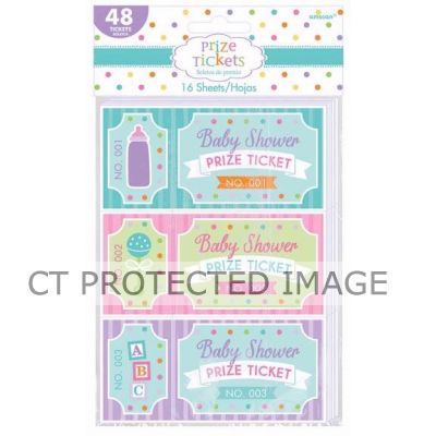  Baby Shower Prize Tickets (pack quantity 48) 