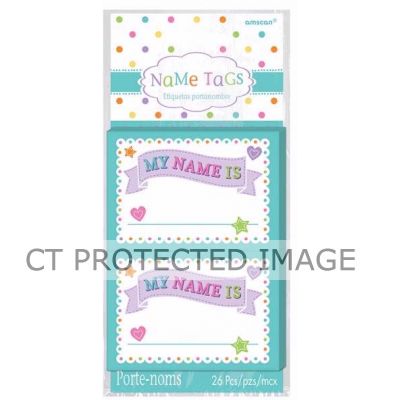  Baby Shower Name Tags (pack quantity 26) 