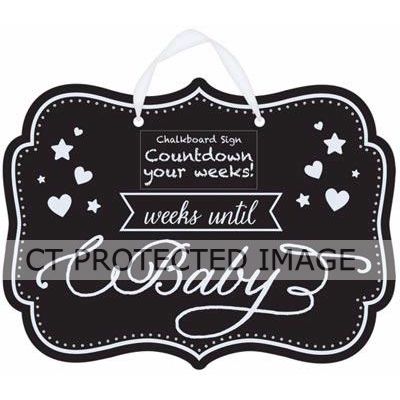 Weeks Until Baby Chalkboard Sign