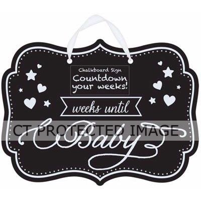 Weeks Until Baby Chalkboard Sign