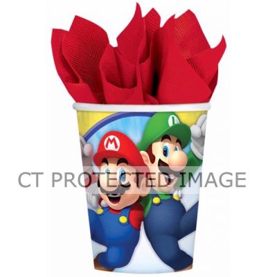  266ml Super Mario Cups (pack quantity 8) 
