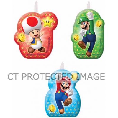  Super Mario Birthday Candles (pack quantity 4) 