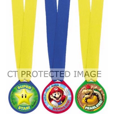  Super Mario Mini Award Medals (pack quantity 12) 