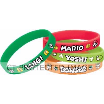 Super Mario Rubber Bracelets (pack quantity 6) 