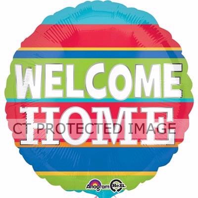 18 Inch Welcome Home Colorful Stripes